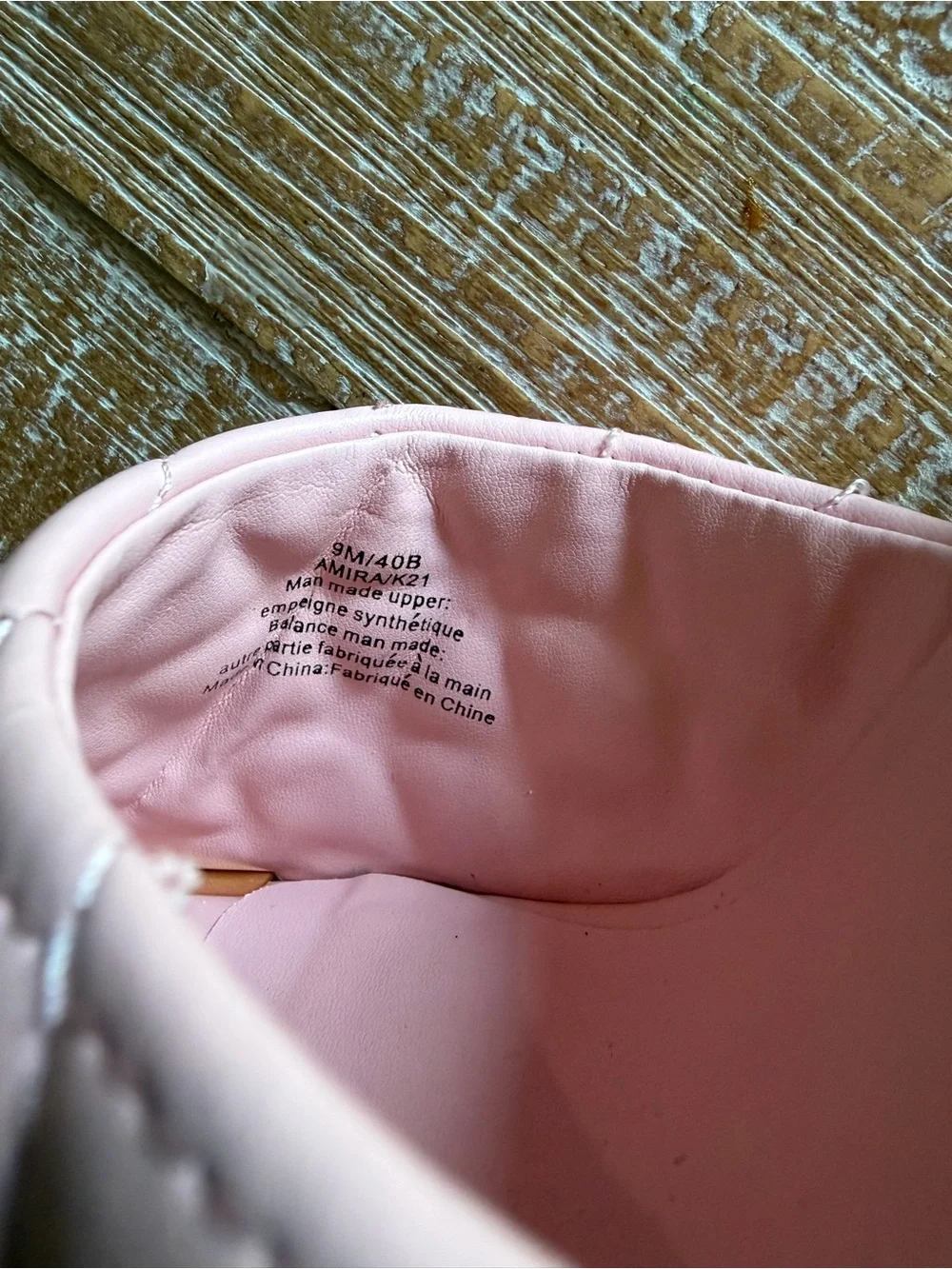 Karl Lagerfeld Amira Pink Pearl Quilted Mule Heels Size 9 Barbie Coquette